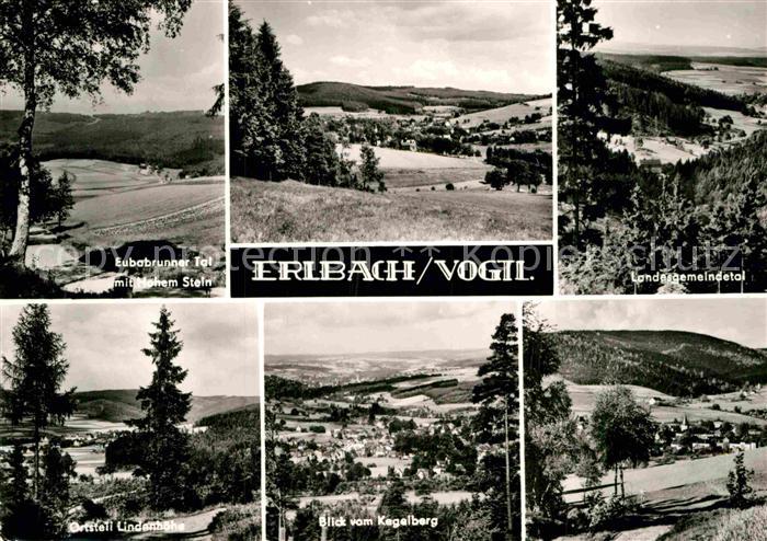 Erlbach Vogtland Eubabrunner Tal mit Hohem Stein Landesgemeindetal Lindenhoehe K