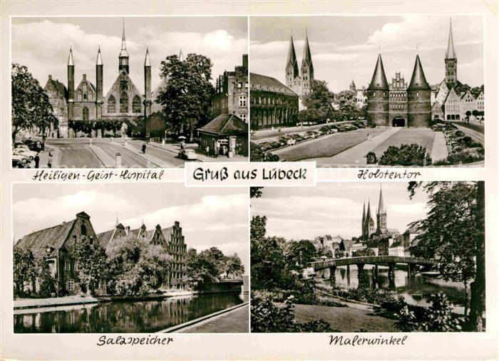 Luebeck Heiligen Geist Spital Holstentor Salzspeicher Malerwinkel