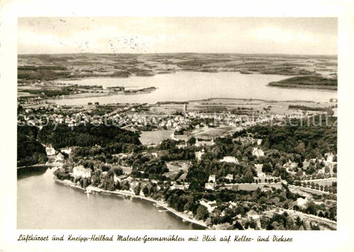 Malente-Gremsmuehlen Fliegeraufnahme mit Keller und Dieksee