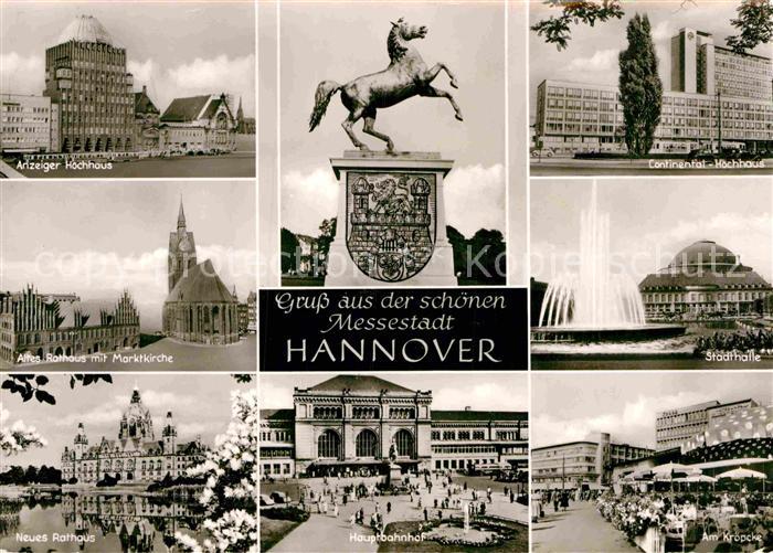 HANNOVER  CITY Anzeiger Hochhaus Conti Hochhaus Altes Rathaus Marktkirche Stadth