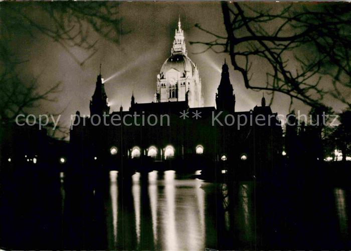 HANNOVER  CITY Neues Rathaus bei Nacht