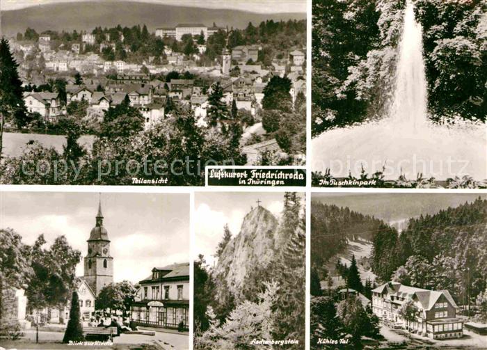 Friedrichroda Panorama Puschkinpark Kirche Aschenbergstein Kuehles Tal