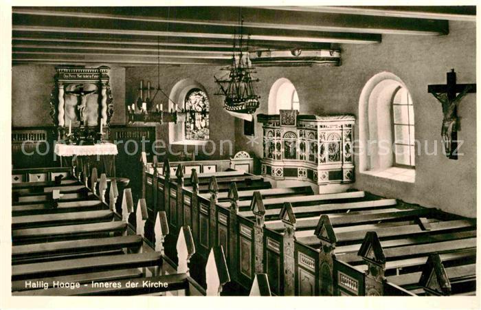 Hallig Hooge Inneres der Kirche