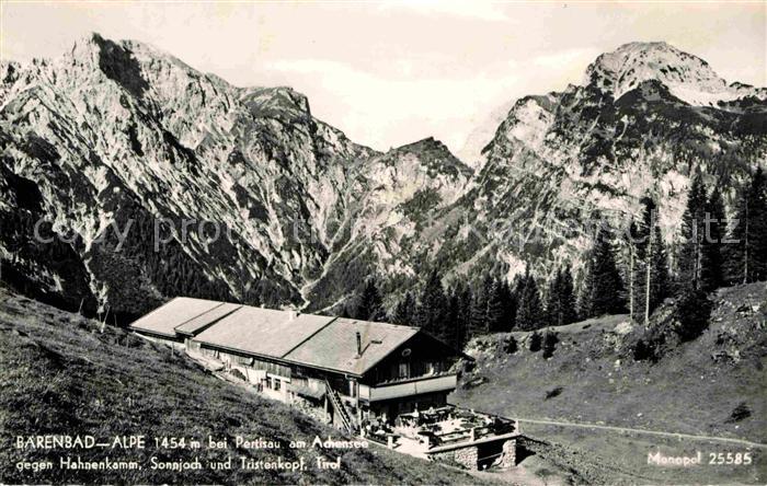 Pertisau Achensee Baerenbad-Alpe Hahnenkamm Sonnjoch Tristenkopf