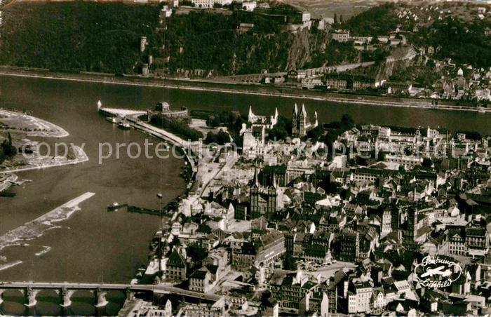 Koblenz Rhein Ehrenbreitstein Fliegeraufnahme