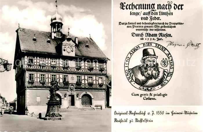 Staffelstein Rathaus Titelblatt Rechenbuch Adam Riese