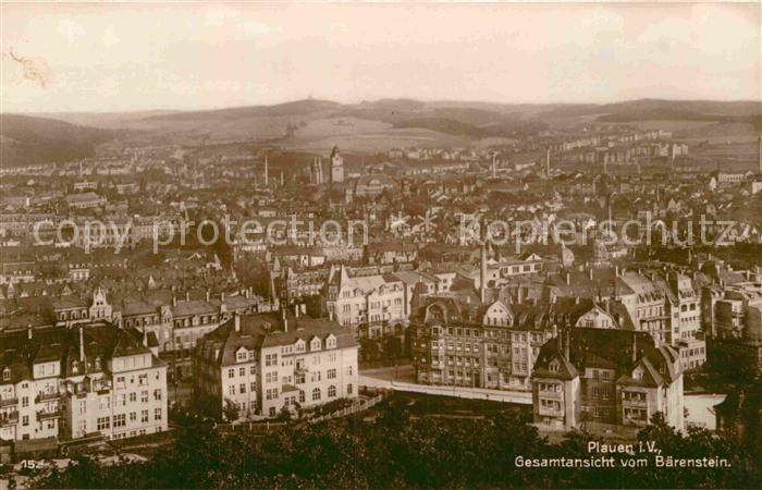 Plauen Vogtland Gesamtansicht vom B?renstein