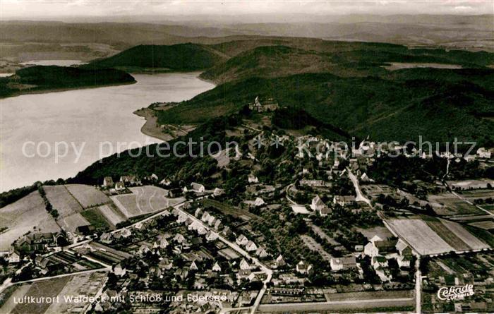 Waldeck Edersee Fliegeraufnahme Schloss Edertalsperre