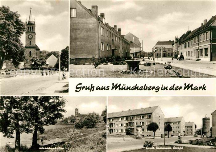 Muencheberg Poststrasse Ernst-Thaelmann-Strasse Waschbank-See