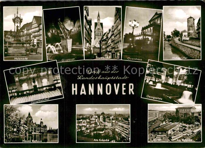 HANNOVER  CITY Holzmarkt Georgsplatz Hauptbahnhof Opernhaus