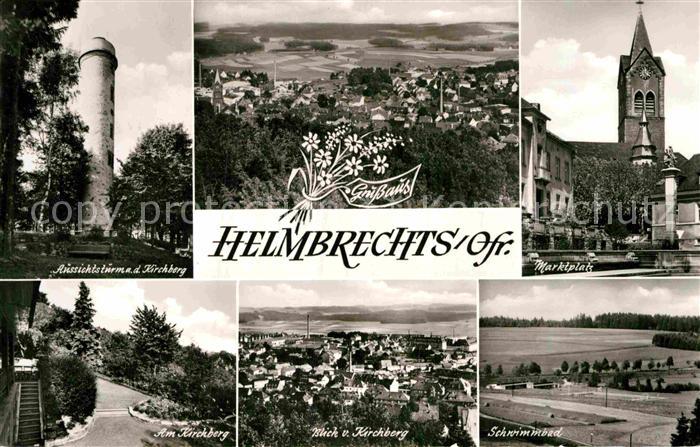 Helmbrechts Oberfranken Schwimmbad Marktplatz Aussichtsturm Kirchberg