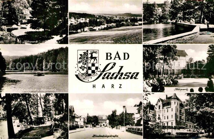 Bad Sachsa Harz Kurpark Hindenburgstrasse Haus Bismarck Schmelzteich