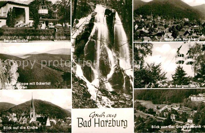 Bad Harzburg Brgseilbahn Rabenklippe Eckertal Kirche Brocken