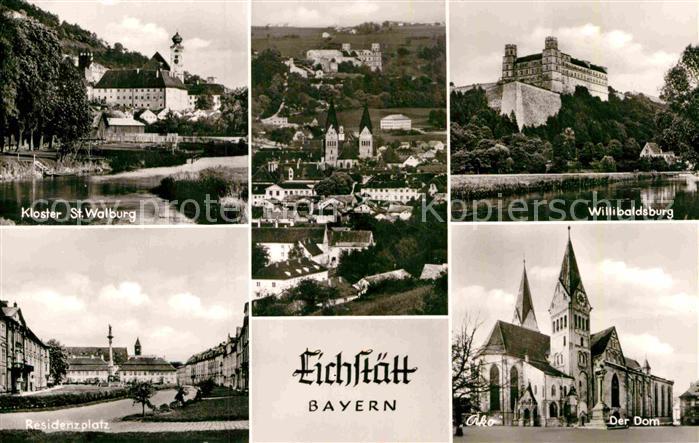 Eichstaett Oberbayern Kloster St. Walburg Willibaldsburg Residenzplatz Dom