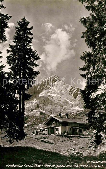 GARMISCH-PARTENKIRCHEN Bayern Kreuzalm Kreuzeck Alpspitze Foto-H.-Huber-Nr. 692