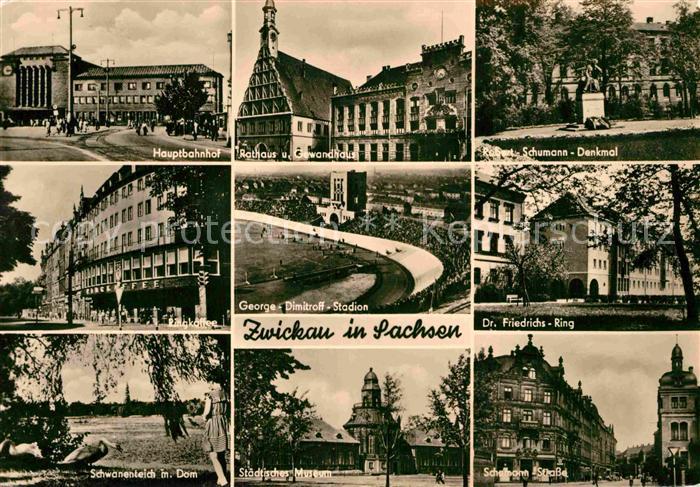 Zwickau Sachsen Hauptbahnhof George-Dimitroff-Stadion Schumann-Strasse