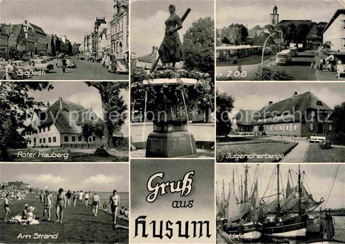 Husum Nordfriesland Jugendherberge Grossestrasse Roter Hauberg Strand ZOB Hafen