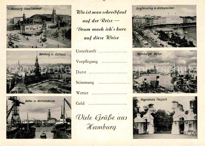 HAMBURG  CITY Hauptbahnhof Hafen Tierpark Hagenbeck Rathaus