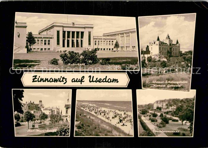 Zinnowitz Ostseebad Kulturhaus IG-Wismut-Erholungsheim Klement Gottwald Karl-Mar