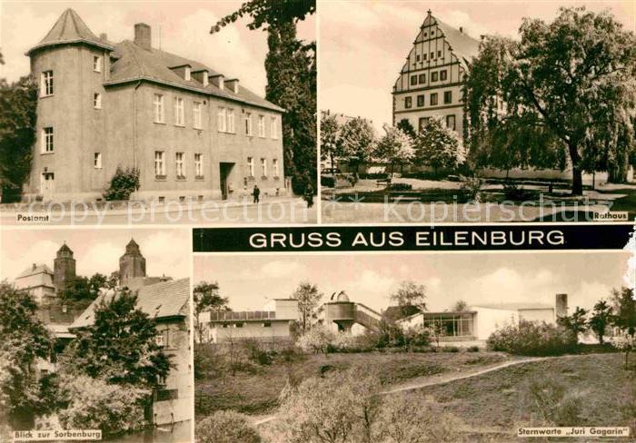 Eilenburg Postamt Rathaus Sorbenburg Sternwarte Juri Gagarin
