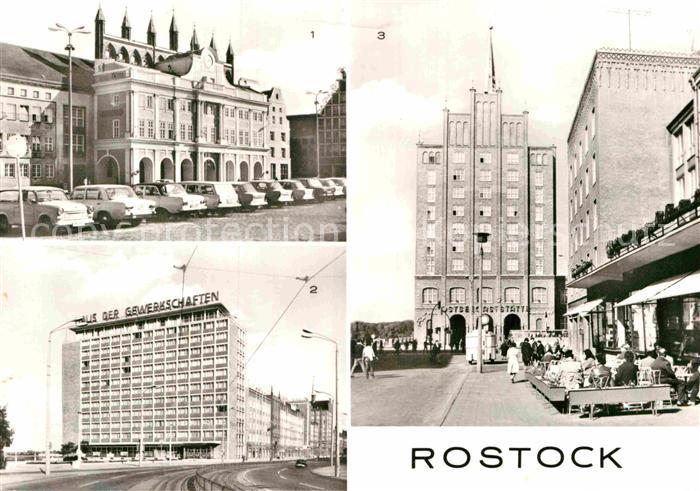 ROSTOCK  CITY Ernst-Thaelmann-Platz Ostseegaststaette Haus der Gewerkschaften