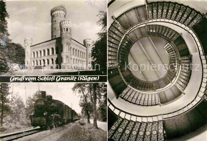 Binz Ruegen Schloss Granitz Baederbahn Wendeltreppe Aussichtsturm