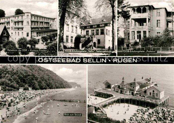 Sellin Ruegen Reisebuere der DDR Kurhaus Frieden Erholungsheim Frohsinn