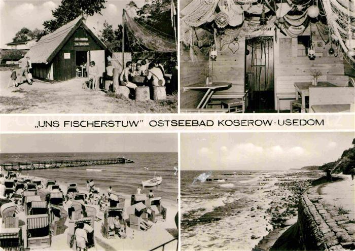Koserow Ostseebad Usedom Uns Fischerstuw Strand Streckelbergmauer