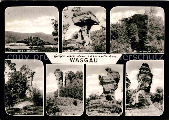 Schoenau Pfalz Wasgau Ruine Fleckenstein Ruine Wegelnburg Madonna Adelsnase