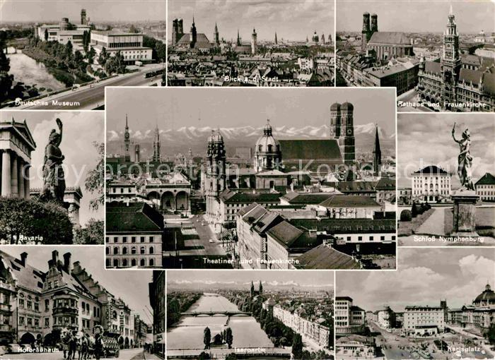 Muenchen Bayern Theatinerkirche Schloss Nymphenburg Karlsplatz Hofbraeuhaus