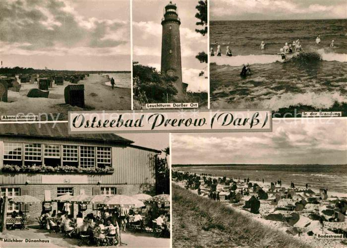 Prerow Ostseebad Leuchtturm Darsser Ort Badestrand Milchbar Duenenhaus