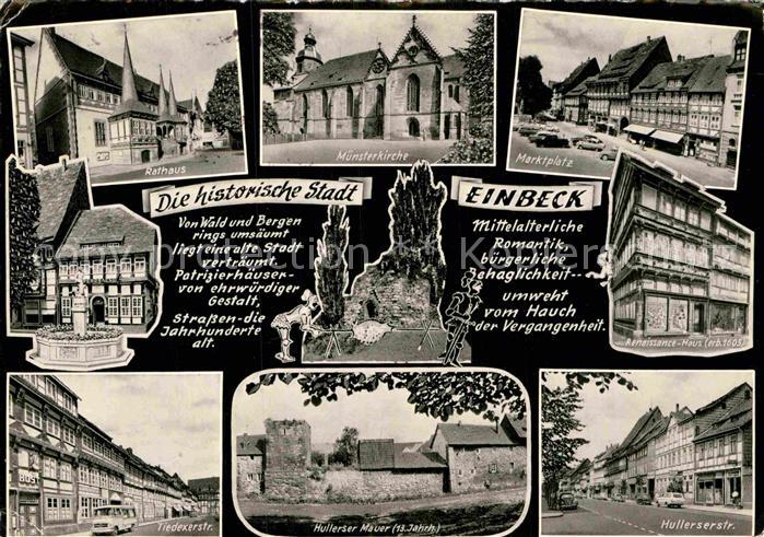 Einbeck Niedersachsen Rathaus Muensterkirche Marktplatz Hullerserstrasse Tiedexe