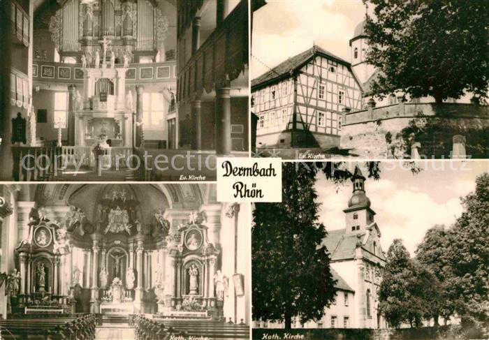 Dermbach Thueringen Rhoen Evangelische Kirche Katholische Kirche