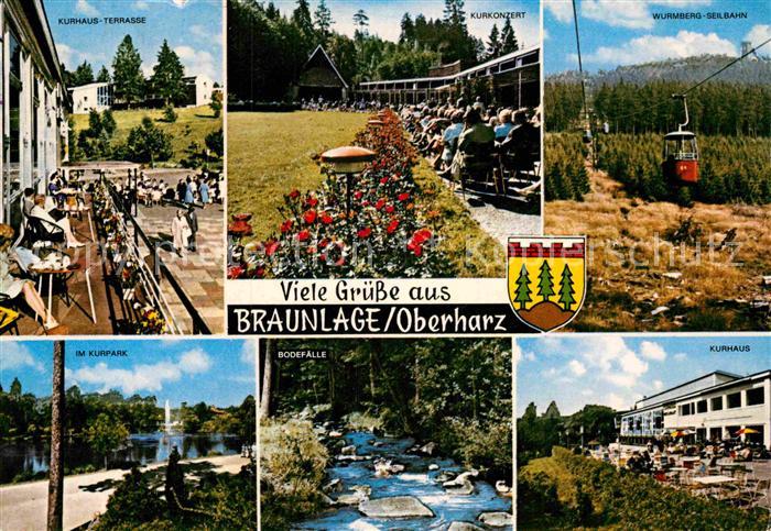 Braunlage Harz Kurhaus Terrasse Kurpark Bodefaelle Kurhaus Wurmberg Seilbahn