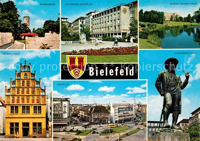 Bielefeld Sparrenburg Cruewell Haus Jahnplatz Leinenweberdenkmal Altstaedter Kir