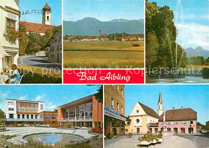 Bad Aibling Kirche Sparkasse Brunnen Fontaene
