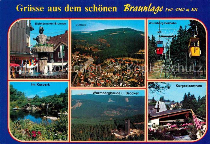 Braunlage Harz Eichhoernchen Brunnen Kurpark Wurmbergbaude Seilbahn Kurzentrum