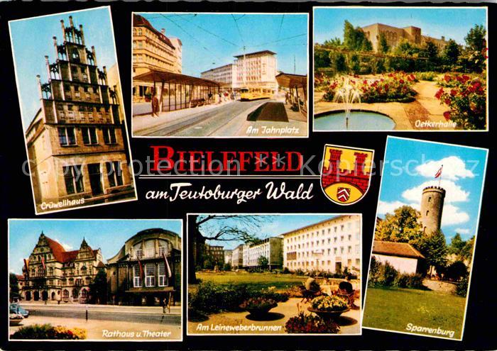 Bielefeld Oetckerhalle Sparrenburg Leinenweberbrunnen Rathaus Theater