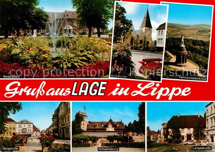 Lage Lippe Sedanplatz Bergstrasse Wilhelmsburg Langestrasse Hermannsdenkmal