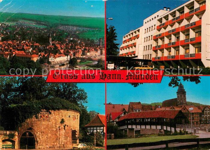 Hann. Muenden Gesamtansicht Burg Bruecke