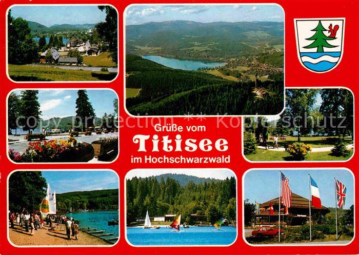 Titisee Fliegeraufnahme Ufer Kurpark Promenade Teilansicht