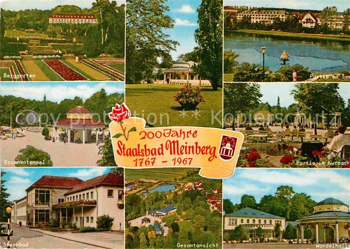 Bad Meinberg Berggarten Brunnentempel Sternbad Gesamtansicht Wandelhalle