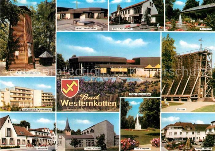 Bad Westernkotten Wassertretbecken Kurhaus Saline Kurhalle Katholische Kirche