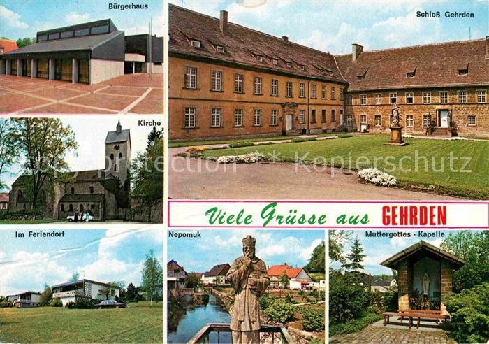 Gehrden Westfalen Schloss Buergerhaus Kirche Nepomuk Muttergottes Kapelle