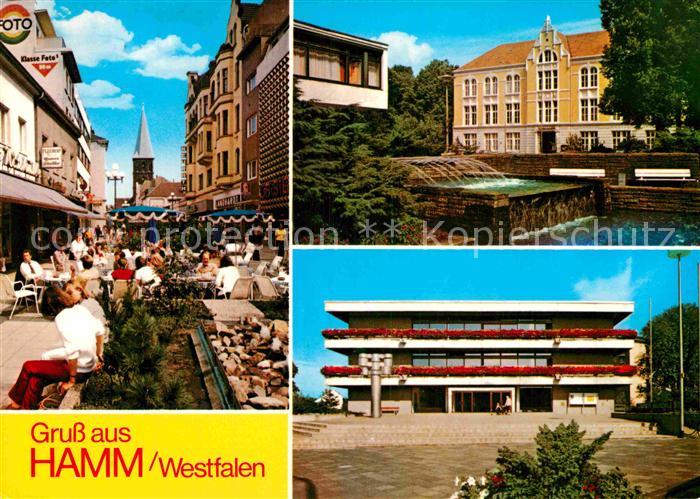 Hamm Westfalen Fussgaengerzone Brunnen