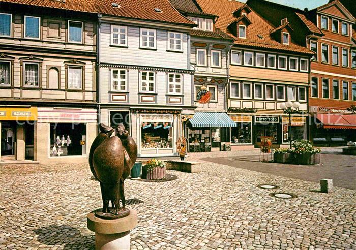 Osterode Harz Bronce Figur am Markt
