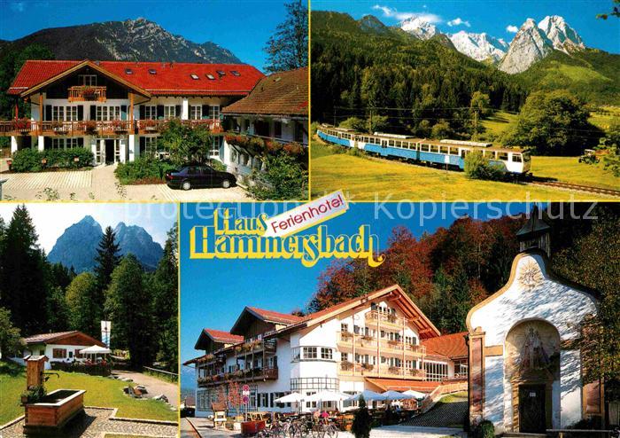 Hammersbach Grainau Ferienhotel Brunnen Bergbahn Kapelle
