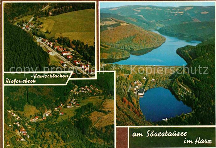 Kamschlacken Fliegeraufnahme Stausee