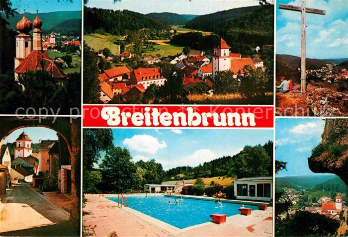 Breitenbrunn Oberpfalz Neumarkt Gipfelkreuz Freibad Teilansicht Kirche