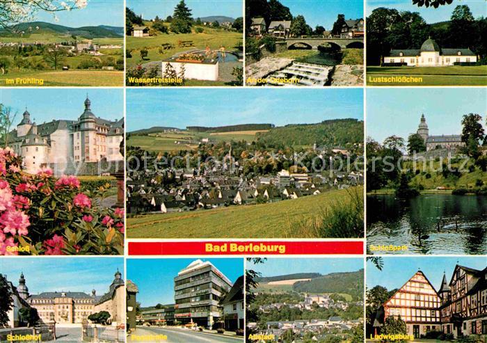 Bad Berleburg Lustschloesschen Schloss Wassertretstelle Schlosspark Schlosshof